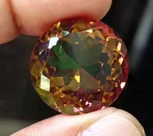 NATURAL Zultanite 7 Color Change Loose Certified GEMSTONE Round Cut 40.85 Ct - Picture 1 of 10