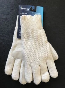 ISOTONER Women Classic Knit SmartDri Gloves, Ivory One Size - Picture 1 of 3