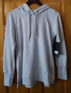 90 Degree By Reflex Hoodie Womens Size Small Gray Pullover Sweatshirt Soft NWT - Picture 1 of 4