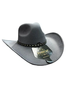 Men's Faux Felt Western Cowboy Tejana Sombrero Vaquero Mexican Cowboy Hat - Picture 1 of 5