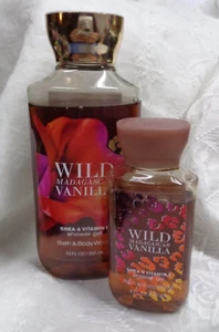 BATH & BODY WORKS Shea & Vitamin E Shower Gel WILD MADAGASCAR VANILLA 10 oz 3oz - Picture 1 of 6