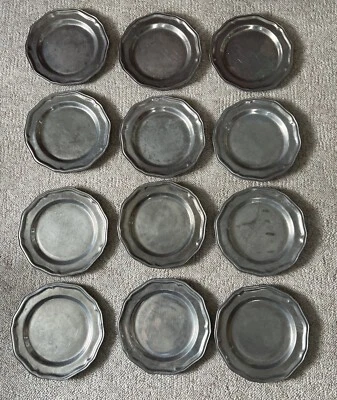 Juego de 12 platos de ensalada York Metalcrafters Queen Anne 8,5" ¡BONITO! Foto 1 de 4