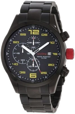 Redline Men's 50042-BB-11YL Stealth Chronograph Black Watch NWT - image 1 of 4