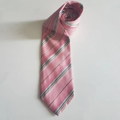 Corbata De Laurentiis Cine Vintage 100% Seda Hecha en Italia Películas Rosa 3" Foto 1 de 4