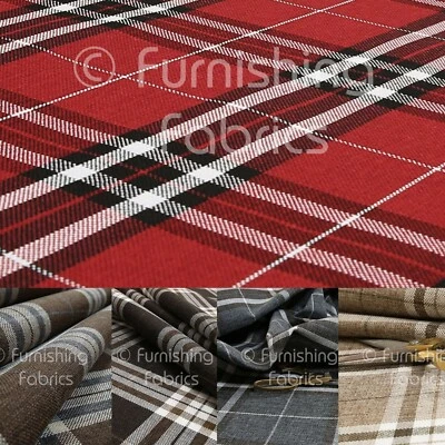 Tessuto tappezzeria ciniglia morbido nuovo design righe tartan motivo a quadri