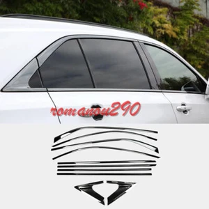 For Cadillac XT4 2019-2020 S.Steel Black Window Sill Strips Cover Molding Trim - Picture 1 of 9