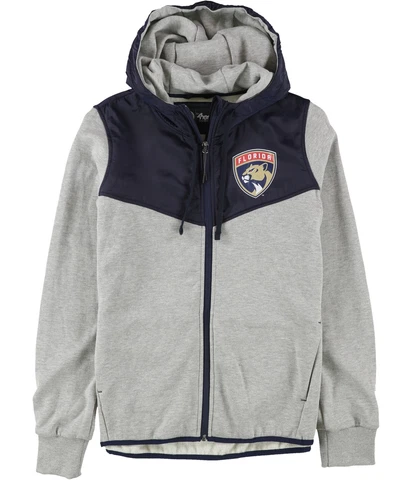 G-III Sports Womens Florida Panthers Hoodie Sweatshirt, Grey, Small Cover