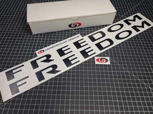 FREEDOM Decals (2pk) Hood Fender Tailgate Stickers Fits Jeep Wrangler Cherokee - Bild 1 von 13