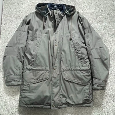 Chaqueta Parka Bert Pulitzer Para Hombre M Gris Ranger Bolsillos con Cremallera Completa Mangas Largas Foto 1 de 4