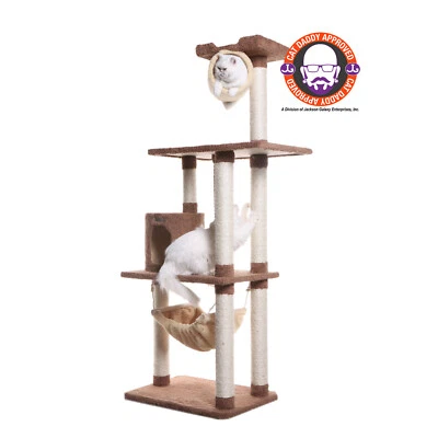 Armarkat 70" Real Wood Cat tree With Scratch posts, Hammock, X7001 - Image 1 of 4