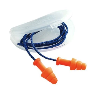 4 pares de tapones para los oídos con cable Smart Fit Howard Leight de Honeywell tapones para los oídos reutilizables  - Imagen 1 de 9