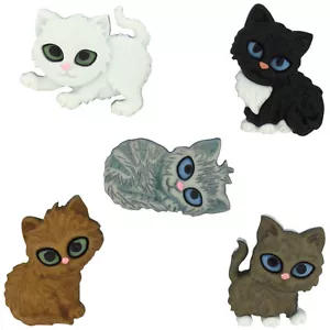 Kitten Kaboodle Plastic Novelty Buttons/Sewing Supplies/Doll Making/Card making - Picture 1 of 1