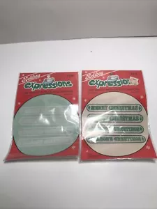 Vintage 1985 Dritz Holiday Expressions Bügeltransfers Frohe Weihnachten neu in Verpackung - Bild 1 von 12