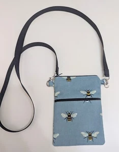 Phone / Crossbody bag Handmade In Sophie Allport Bee Fabric - Picture 1 of 5