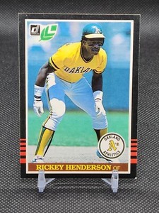 RICKEY HENDERSON ⚾️ 1985 Donruss Leaf #208 | Oakland Athletics | HOF