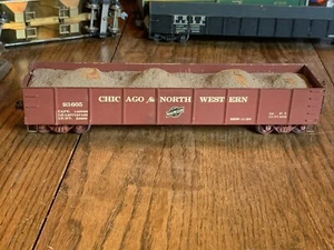 O Gauge 2 Rail Brass Chicago Northwestern Gondola W/ Sand Load - Picture 1 of 13