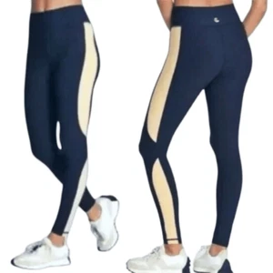 NWT Johnny Was Calme Endurance Color Block Leggings Navy Size Medium $128 - Picture 1 of 16