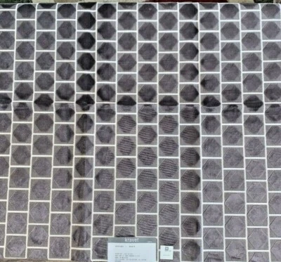 Kravet Couture Heavy Canvas Gray Plush Velvet Fabric Sample 25" Square Multi Use - Image 1 of 3