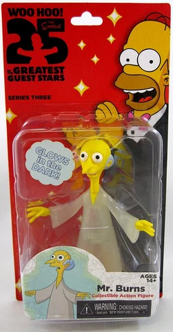 NECA The Simpsons 25 Greatest Guest Stars Series 3 Mr. Burns (Glowing) 5" Figure Cover