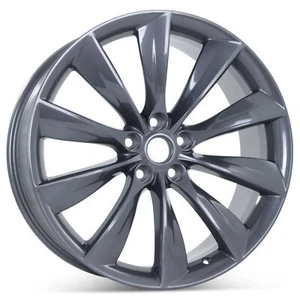 New 21" x 8.5" Front Wheel for Tesla Model S 2012-2017 Gray Rim 98727 - Picture 1 of 4