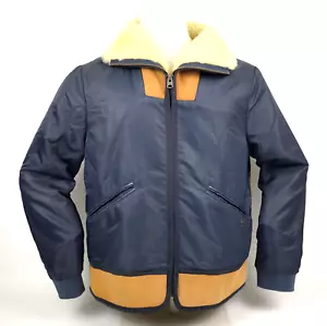 Chaqueta Chevignon nailon azul oscuro talla L cuello de lana de cordero + cintura Cosmos - Imagen 1 de 16
