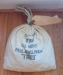 1963 US MINT SEALED BAG 50.00 LINCOLN CENTS - Picture 1 of 4