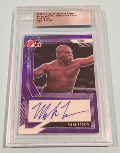 Mike Tyson Signed Autographed 2022 Leaf Pro Set Metal Pre-Production Proof 1/1 - Picture 1 of 3
