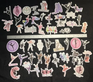 SET BESTEHEND AUS 50 STÜCK BALLETT Tanzliebhaber Tanzen Tänzerin Ballerina Vinyl Aufkleber Flocken - Bild 1 von 3