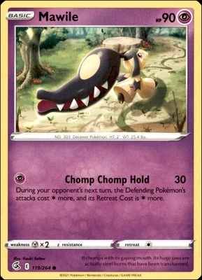 Pokemon - 2X Mawile #119/264 - SWSH08: Fusion Strike Common - Image 1 of 2