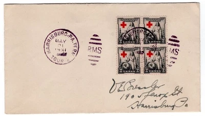 #702 Red Cross 1931 First Day Cover -  Unofficial u/o Harrisburg PA RMS - Image 1 of 2