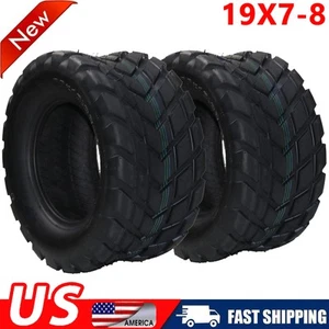 2pcs 19x7-8 4 Ply ATV Tires 19x7x8 19x7 8 Tubeless Trail Sand Mud All Terrain - Picture 1 of 7