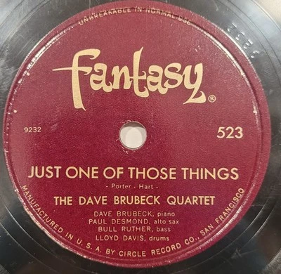HEAR👂Dave Brubeck Quartet Just One Of Those Things My Romance Fantasy 78 RPM - Image 1 of 4