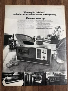 Sony Digimatic Clock Radio Print Ad Alarm Clock Electronics Vintage 1971 Music - Picture 1 of 11