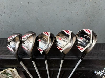 Callaway X Hot Wood/Hybrid Set 3,5,7 Woods + 4,5 Hybrids Reg Flex RH - Image 1 of 4