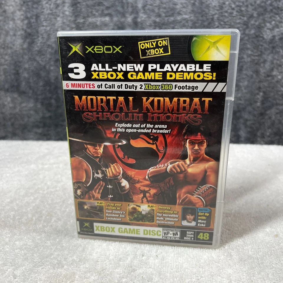 MORTAL KOMBAT SHAOLIN MONKS Xbox Official DEMO #48 TOM CLANCY hulk - Image 1 of 4