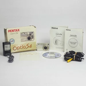 Pentax Optio S4 Digital Camera + Manuals, Charger, Box & Cables - Working - Picture 1 of 7