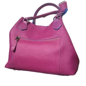 CLARKS Fuchsia Pink Bag Blue Accents & Interior. For Travel Or Work Spacious - Picture 1 of 6
