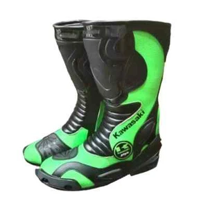New Racing Motorcycle Leather Riding Boots MOTOGP Motorbike Mens Leather Boots - Picture 1 of 3