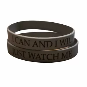 I Can and I Will Just Watch Me 2er-Pack inspirierende Sport-Silikon-Armbänder - Bild 1 von 2