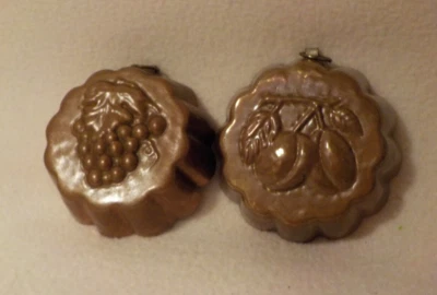 ++ 2 x Backform Kupfer Puddingform Küche Dekoration Obstmotiv - Model D= 7 cm ++ - Bild 1 von 4