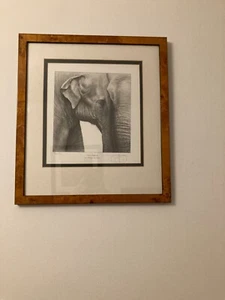 Gary Hodges Limited Edition Print Asian Elephants Pencil Drawing Signed 706/860 - Picture 1 of 13