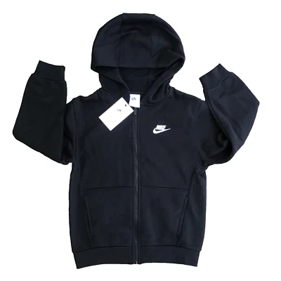 NWT Nike Full Zip Hoodie Black Kids Youth Medium Sweater Sweatshirt Fleece - Image 1 of 4