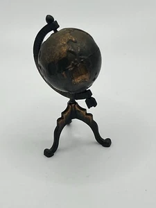 Vintage Durham Industries 1976 Dollhouse Globe Bronze Figurine Globe Miniature - Picture 1 of 11