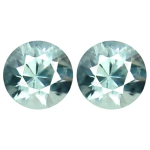 0.23 ct (2pcs) MATCHING PAIR 3 mm Round cut Un-Heated Paraiba Tourmaline - Picture 1 of 1