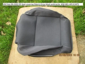 VW Polo 9N.2002-05 Seat covering (fabric) Gray-black anthracite 6Q0881405-B MTS - Foto 1 di 4