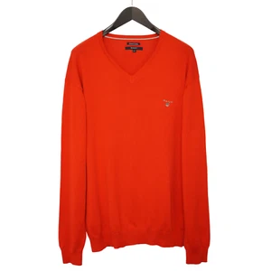 Hombre GANT Jersey Algodón Elástico Rojo Cuello Redondo Informal Talla 2XL - Imagen 1 de 8