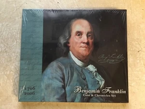 2006 "RARE" SILVER $1 BENJAMIN FRANKLIN SET COIN CHRONICLES  & STAMP COA SEALED - Picture 1 of 2