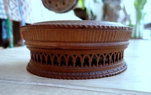 INDIAN CARVED CRICKET CAGE Fine Exotic Wood carving Antique 1901 Late Victorian - Picture 1 of 14