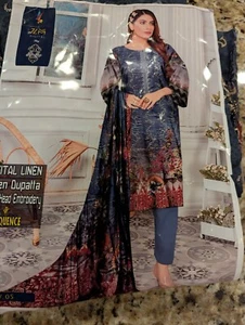 Womens Traditional Indian Pakistan Kurta Set with Dupatta Lavender size XL - Picture 1 of 23