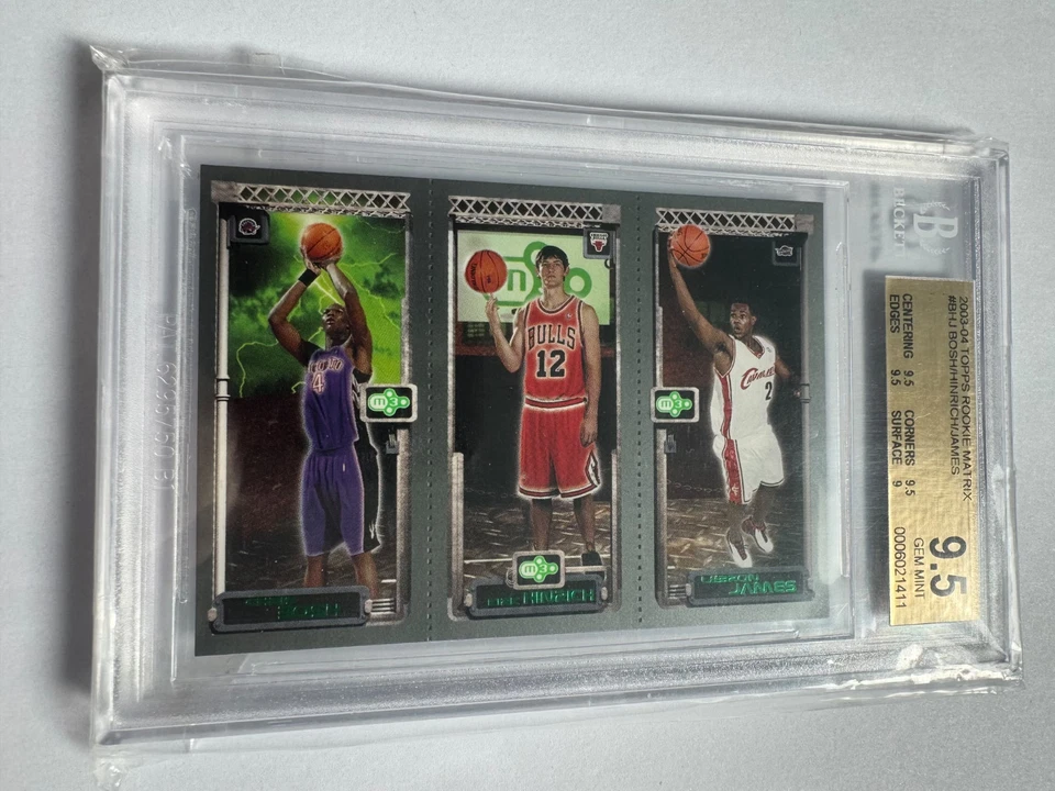 03-04 Topps Rookie Matrix Lebron James/Hinrich/Bosh RC - BGS 9.5 Foto 1 de 2